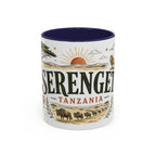 Serengeti Coffee Mug | Travel Destination Souvenir Gift | Accent Color Ceramic 11oz 15oz