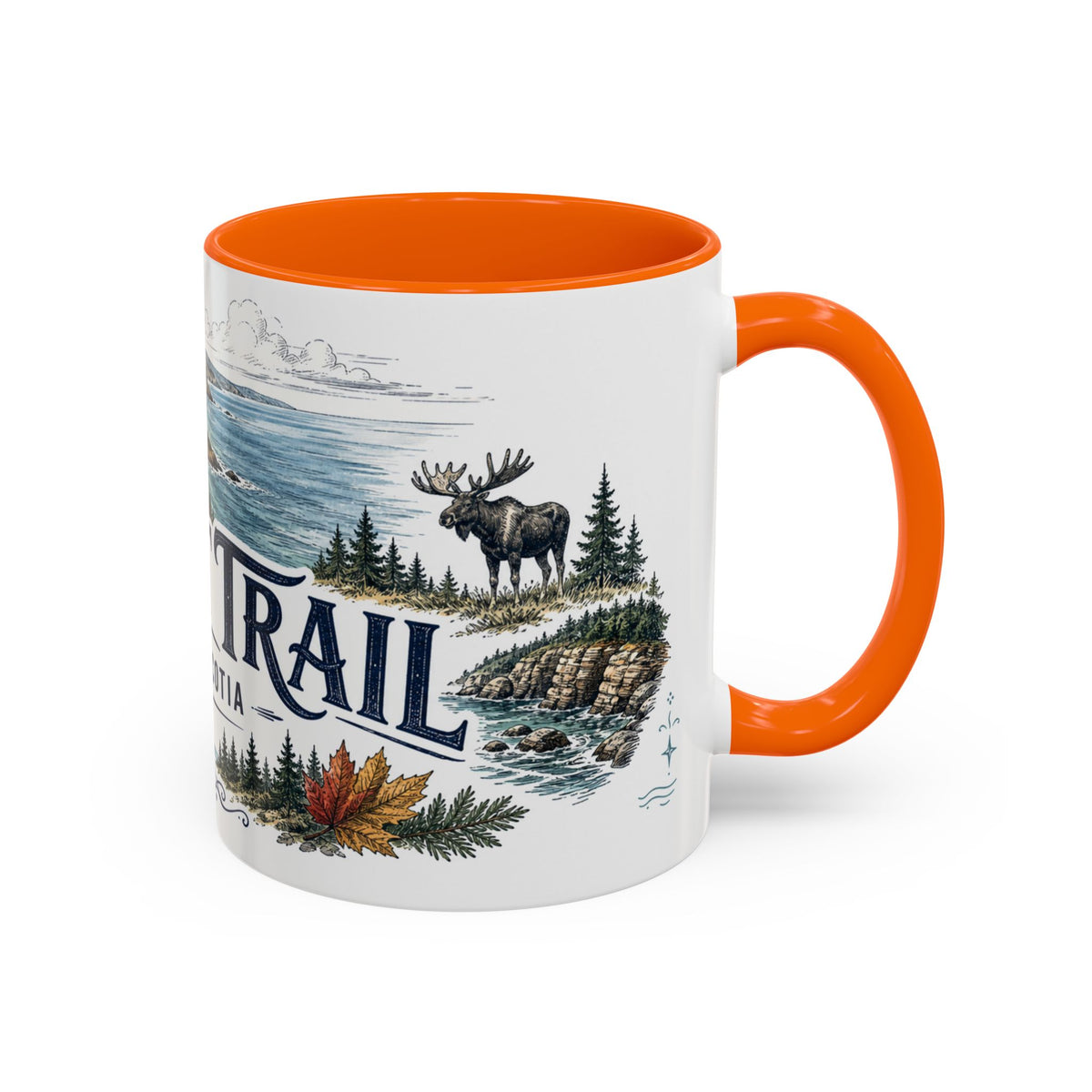 Cabot Trail Mug, Nova Scotia Travel Souvenir, Bucket List Gift, Accent Ceramic Coffee Mug 11oz 15oz