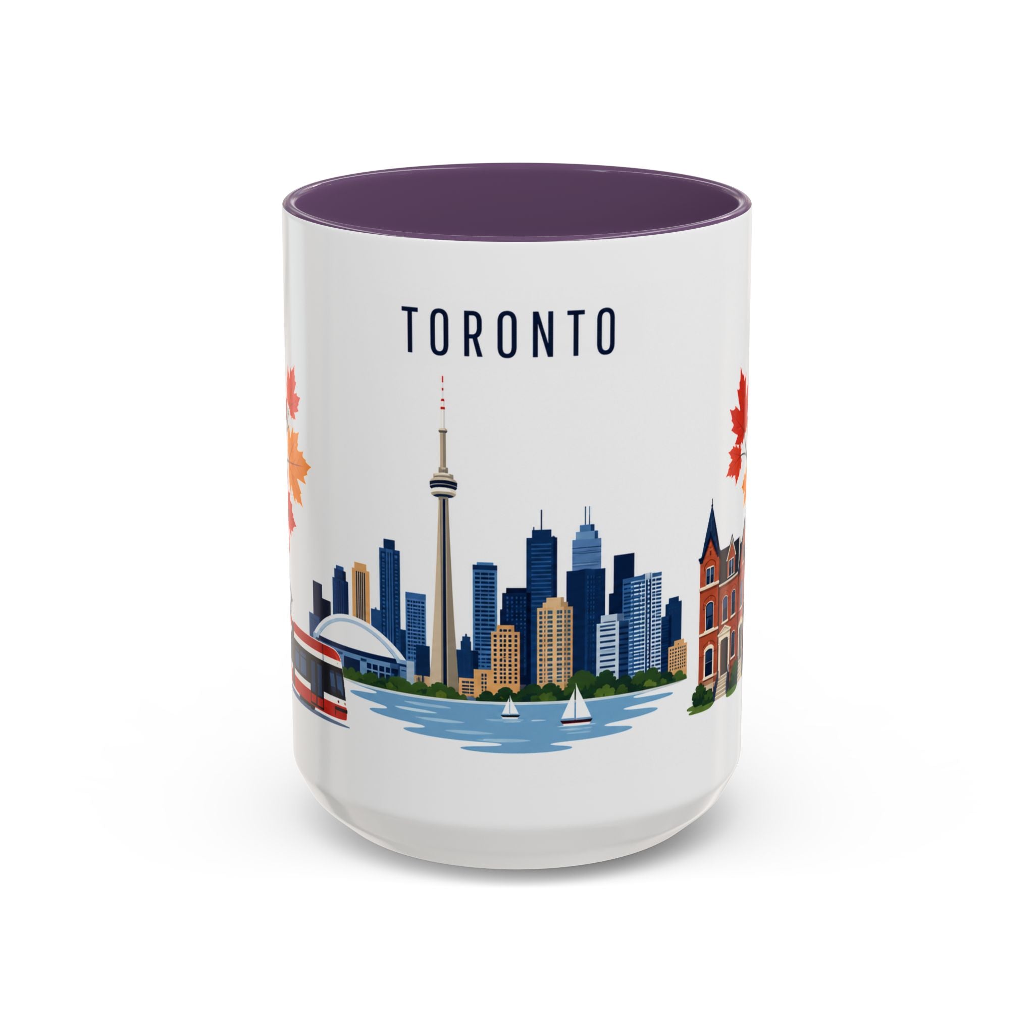Toronto Coffee Mug | Canada Travel Souvenir | Porcelain Decal City Gift | 11oz 15oz Accent Mug