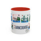 Vancouver Coffee Mug | Postage Stamp Collage Mug | Travel Souvenir Accent Cup 11oz 15oz