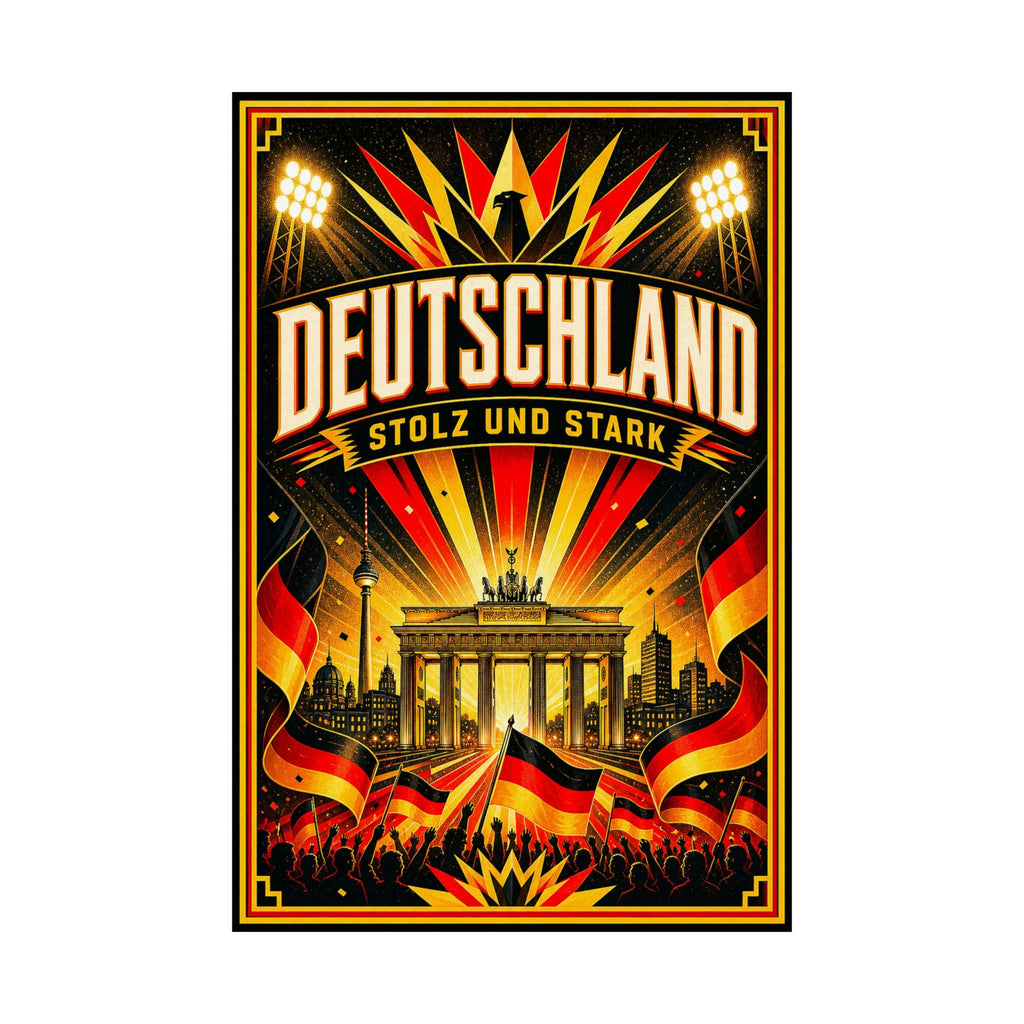 Germany World Cup Poster | Rally Fan Art Print | 2026 Soccer Wall Decor
