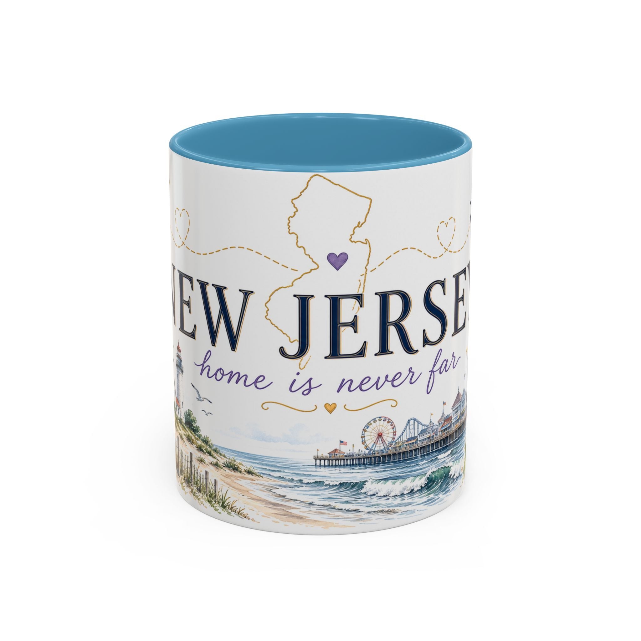 New Jersey Home State Mug | Moving Away Gift | Long Distance Friendship Coffee Cup | 11oz 15oz Accent Mug