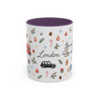 London Christmas Mug | Watercolor City Souvenir, Travel Memories, Ceramic Coffee Cup