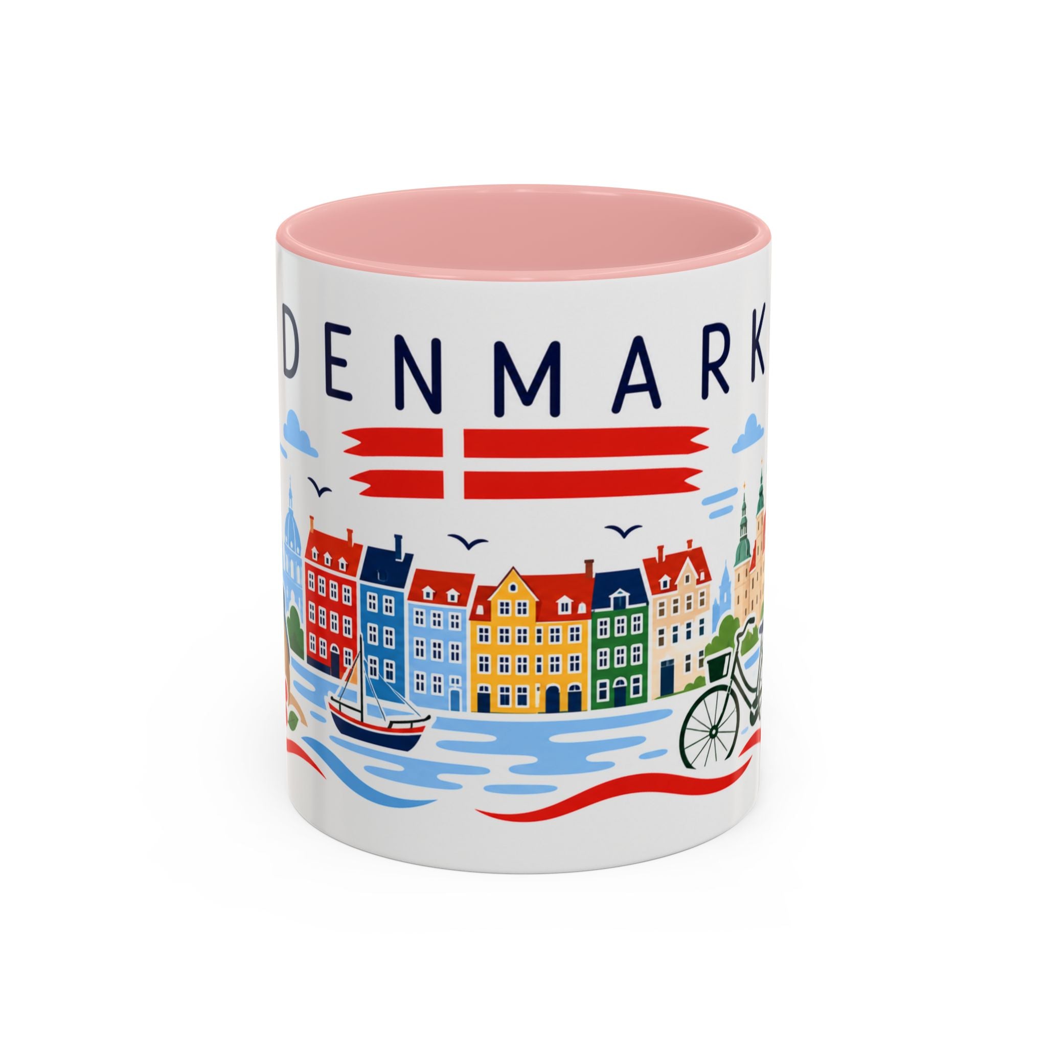 Denmark Coffee Mug | Travel Souvenir Accent Mug | Country Gift Ceramic Cup 11oz 15oz