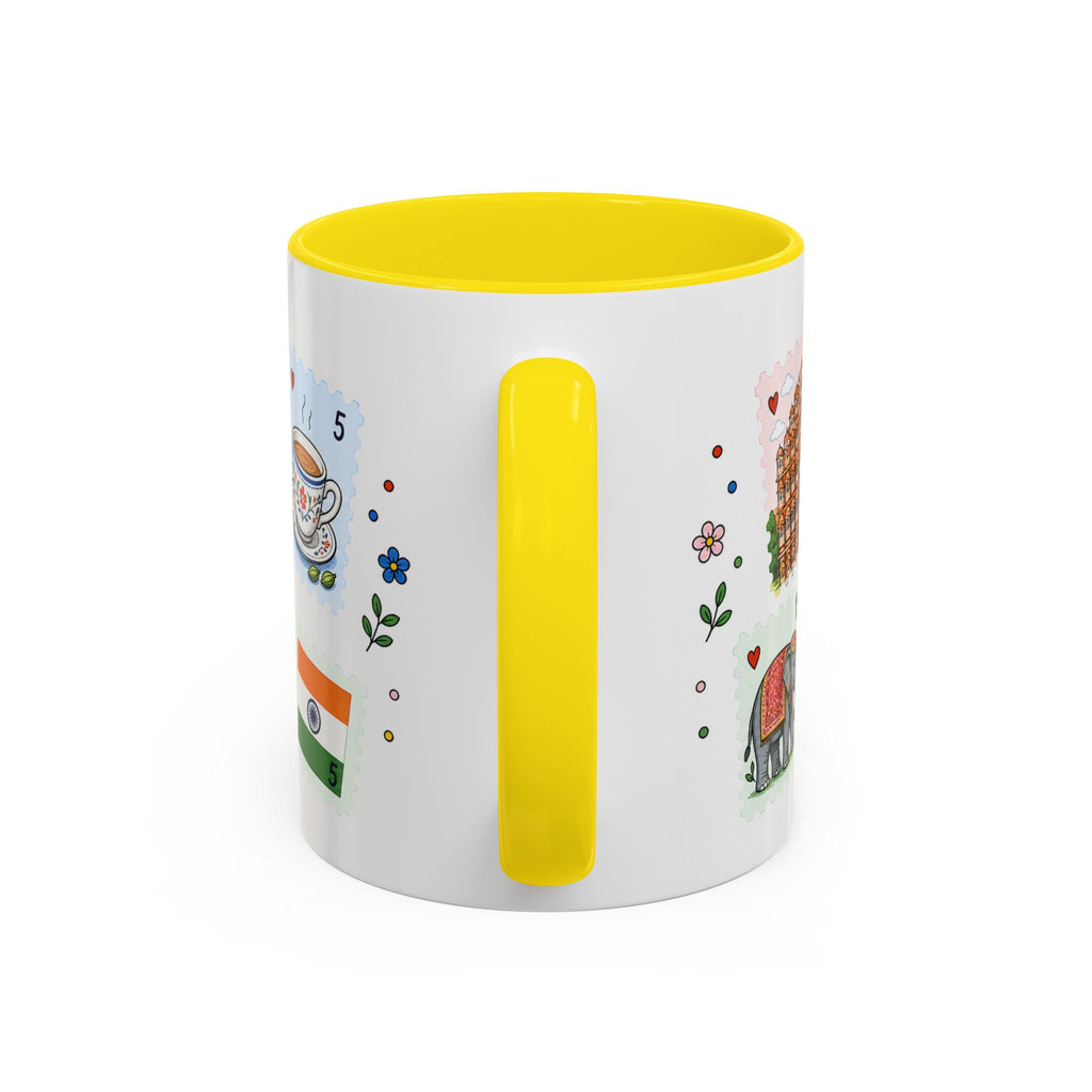 Jaipur Coffee Mug | Postage Stamp Collage Mug | Travel Souvenir Accent Cup 11oz 15oz