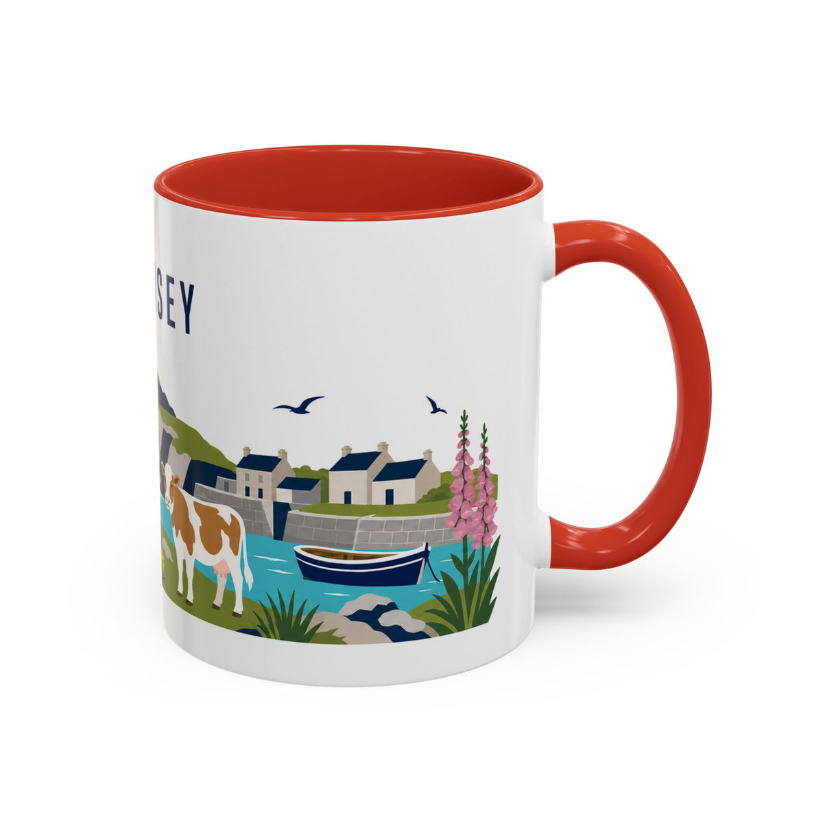 Guernsey Coffee Mug | Travel Souvenir Accent Mug | Country Gift Ceramic Cup 11oz 15oz