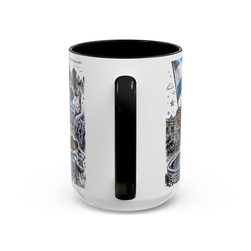 Argentina Soccer Coffee Mug | Soccer Fan Gift | Accent Color Ceramic 11oz 15oz Match Day Cup