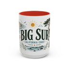 Big Sur Coffee Mug | Travel Destination Souvenir Gift | Accent Color Ceramic 11oz 15oz