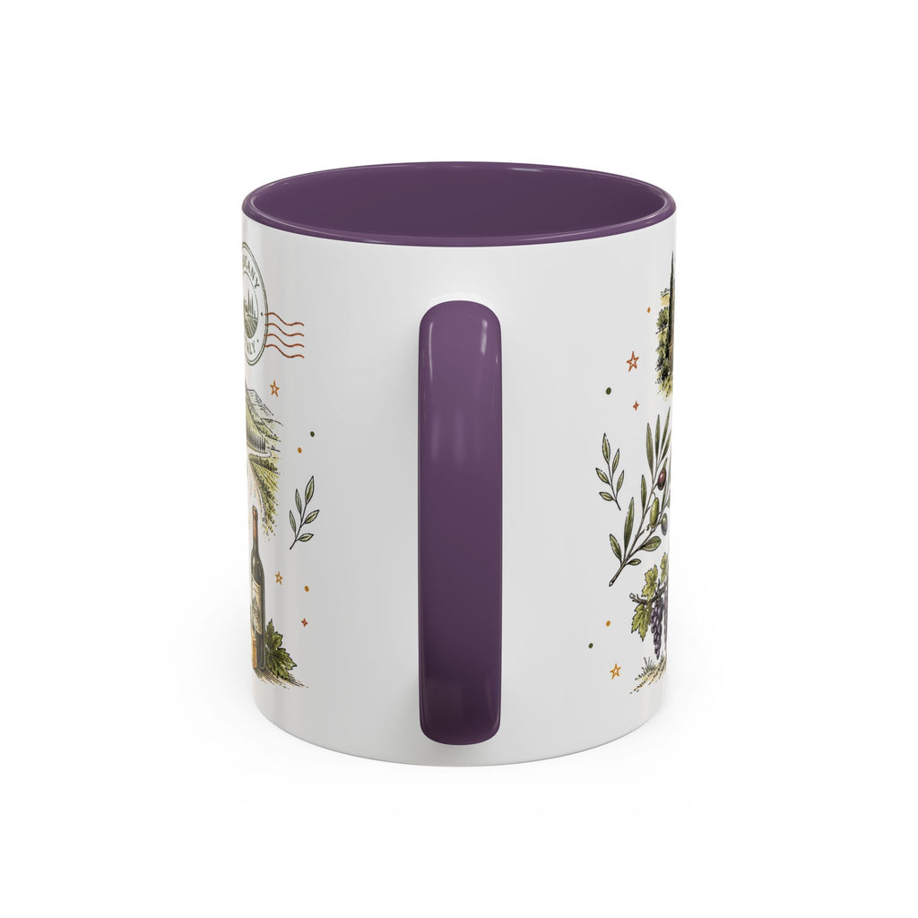 Tuscany Coffee Mug | Travel Destination Souvenir Gift | Accent Color Ceramic 11oz 15oz
