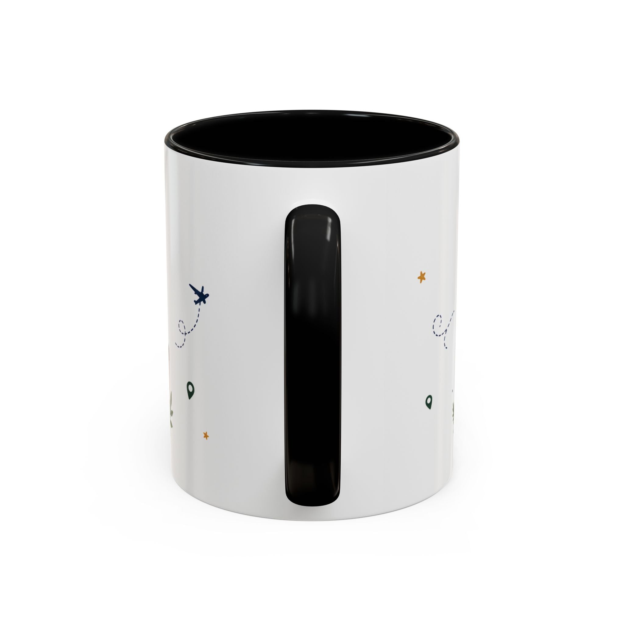 Retirement Plan Coffee And Adventures Mug | Travel Retirement Gift | Accent Color Ceramic 11oz 15oz