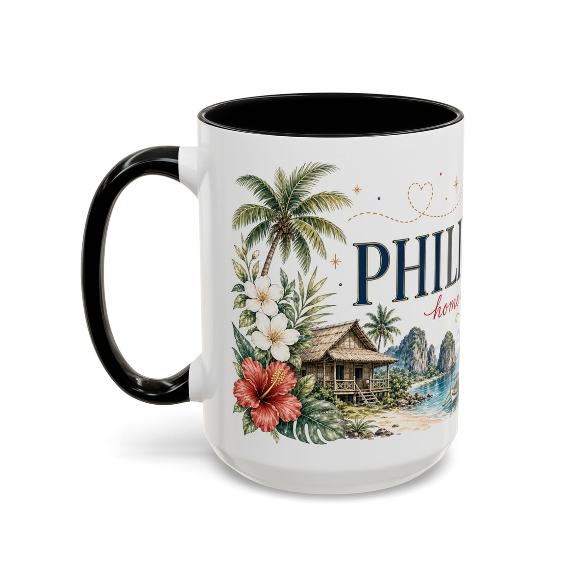 Philippines Home Country Mug | Moving Away Gift | Long Distance Friendship | 11 oz 15 oz Accent Mug