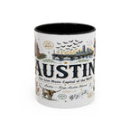 Austin Coffee Mug | Texas Souvenir City Gift | Accent Color Ceramic 11oz 15oz