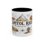 Capitol Reef National Park Coffee Mug | Utah Sandstone Canyon Hiking Gift | Accent Color Ceramic 11oz 15oz