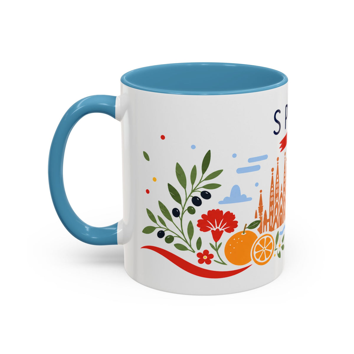 Spain Coffee Mug | Travel Souvenir Accent Mug | Country Gift Ceramic Cup 11oz 15oz