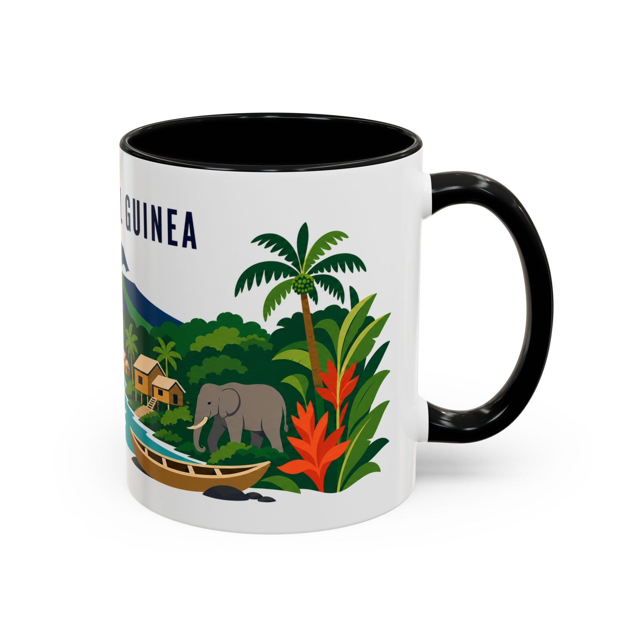Equatorial Guinea Coffee Mug | Travel Souvenir Accent Mug | Country Gift Ceramic Cup 11oz 15oz