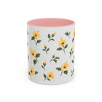 Hawaii Yellow hibiscus Mug, State Flower Floral Coffee Cup, 11oz Botanical Gift