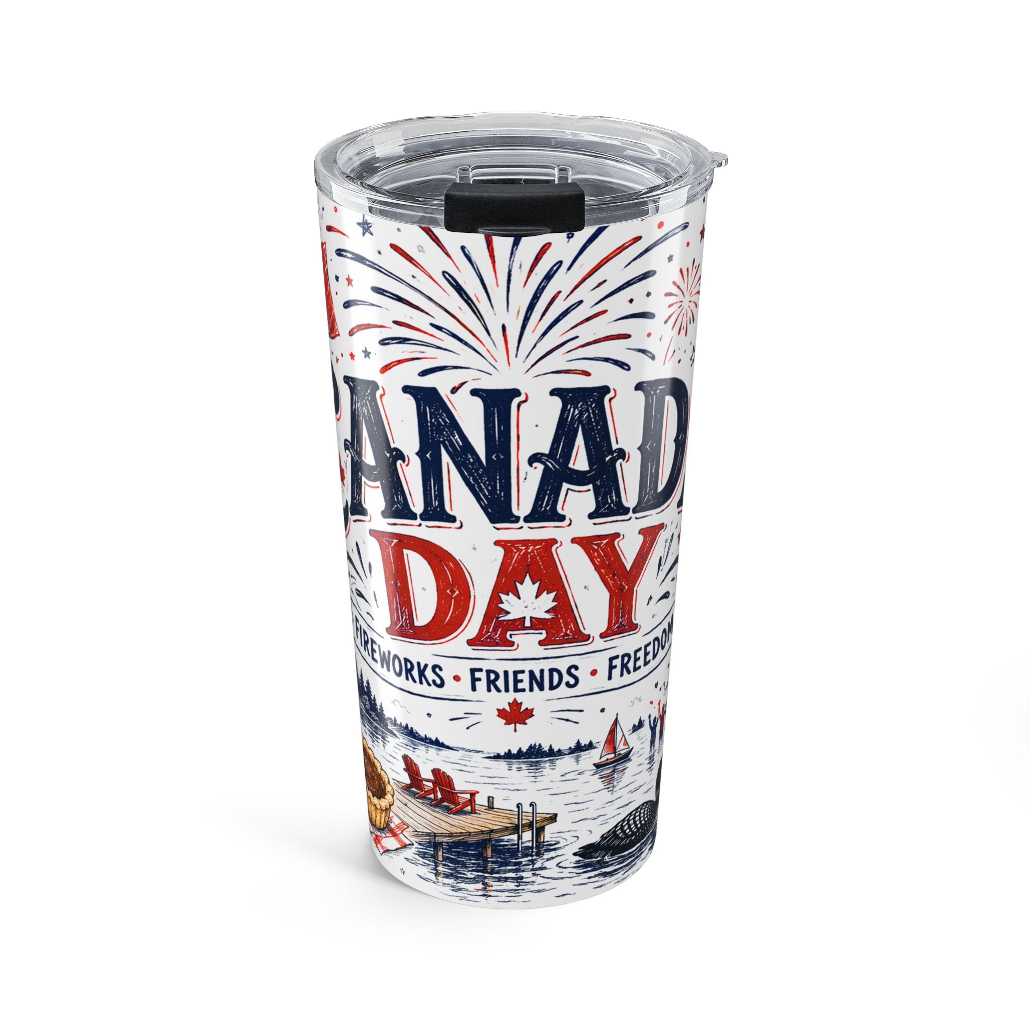 Canada Day 20oz Tumbler | Canadian Pride Gift | Insulated Stainless Steel Travel Cup