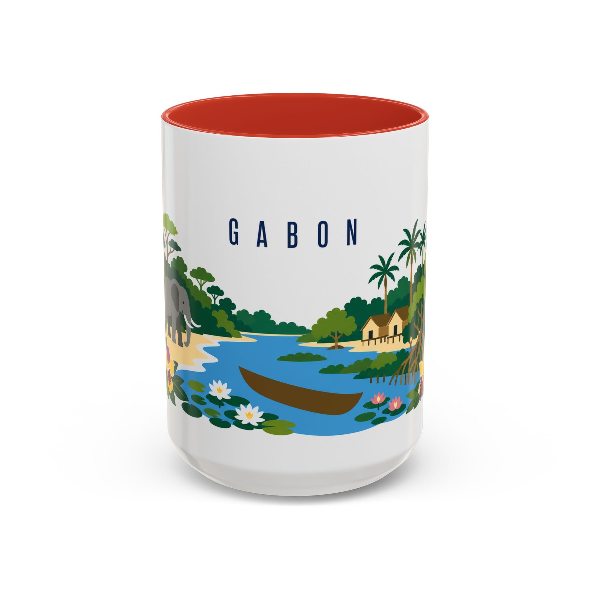 Gabon Coffee Mug | Travel Souvenir Accent Mug | Country Gift Ceramic Cup 11oz 15oz