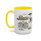 Rome Coffee Mug | Italy Souvenir Travel Gift | Accent Color Ceramic 11oz 15oz