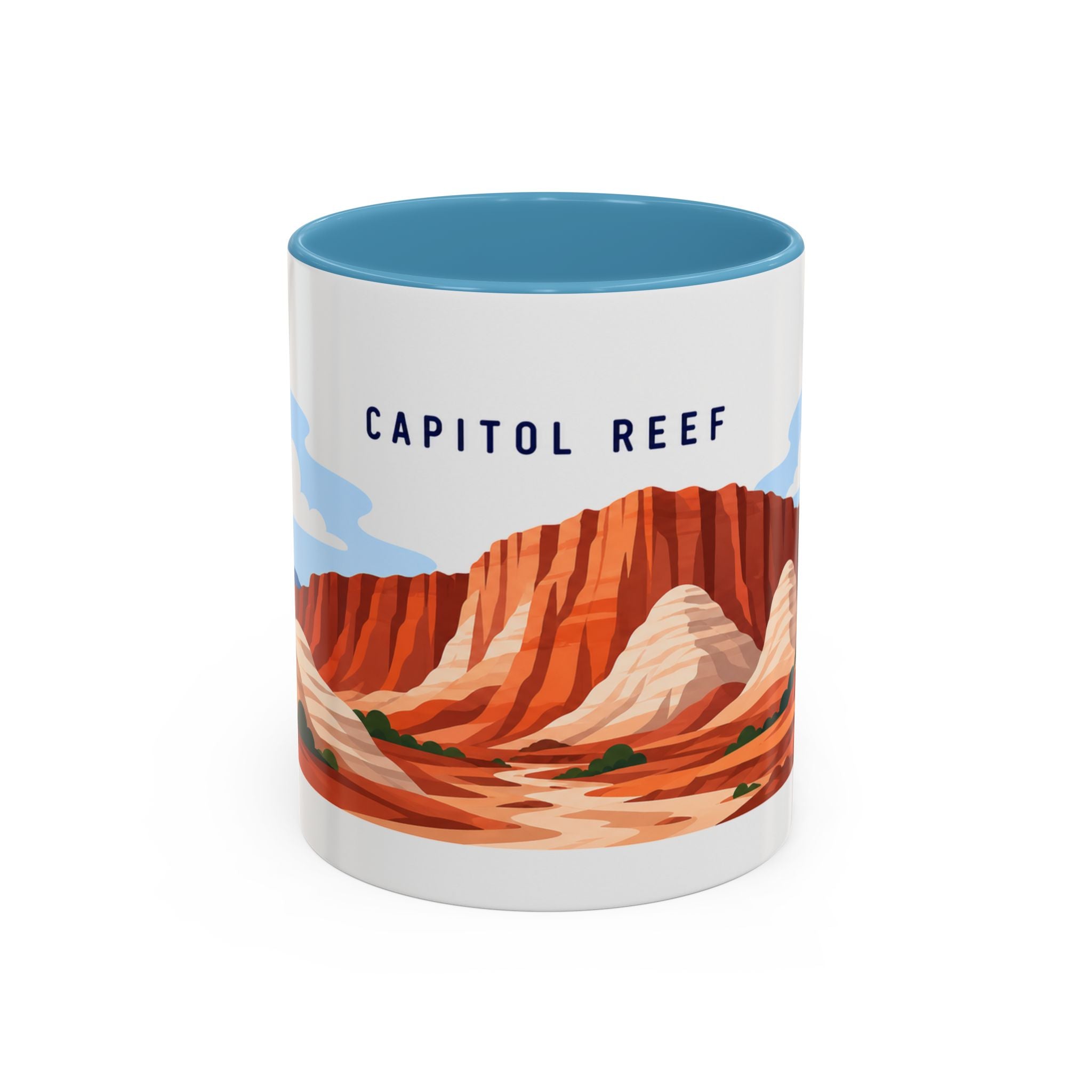 Capitol Reef National Park Coffee Mug | Solid Color Block Park Souvenir | 11oz 15oz Accent Mug