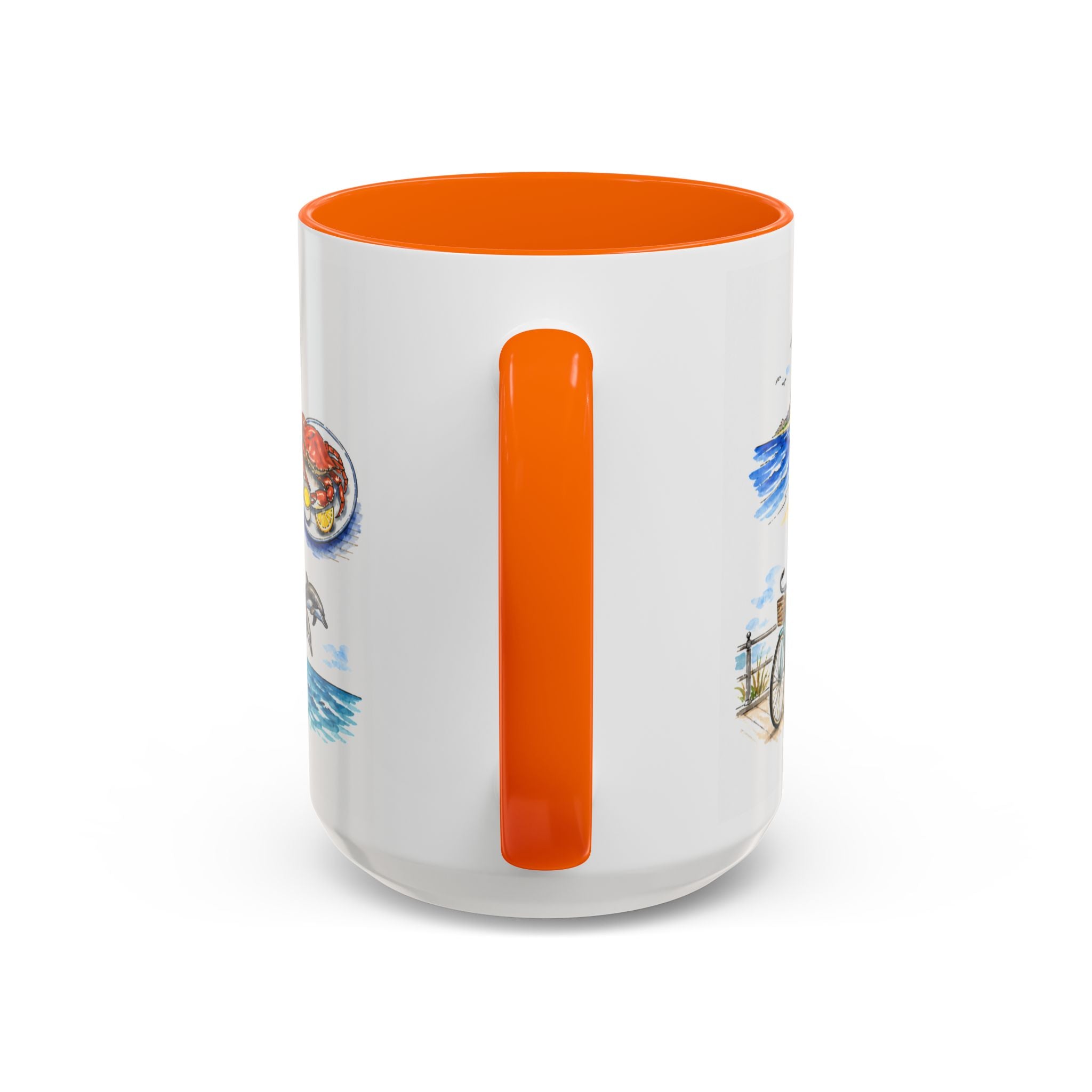 Virginia Beach Illustrated Travel Mug | City Souvenir Accent Coffee Mug | 11oz 15oz Ceramic Cup