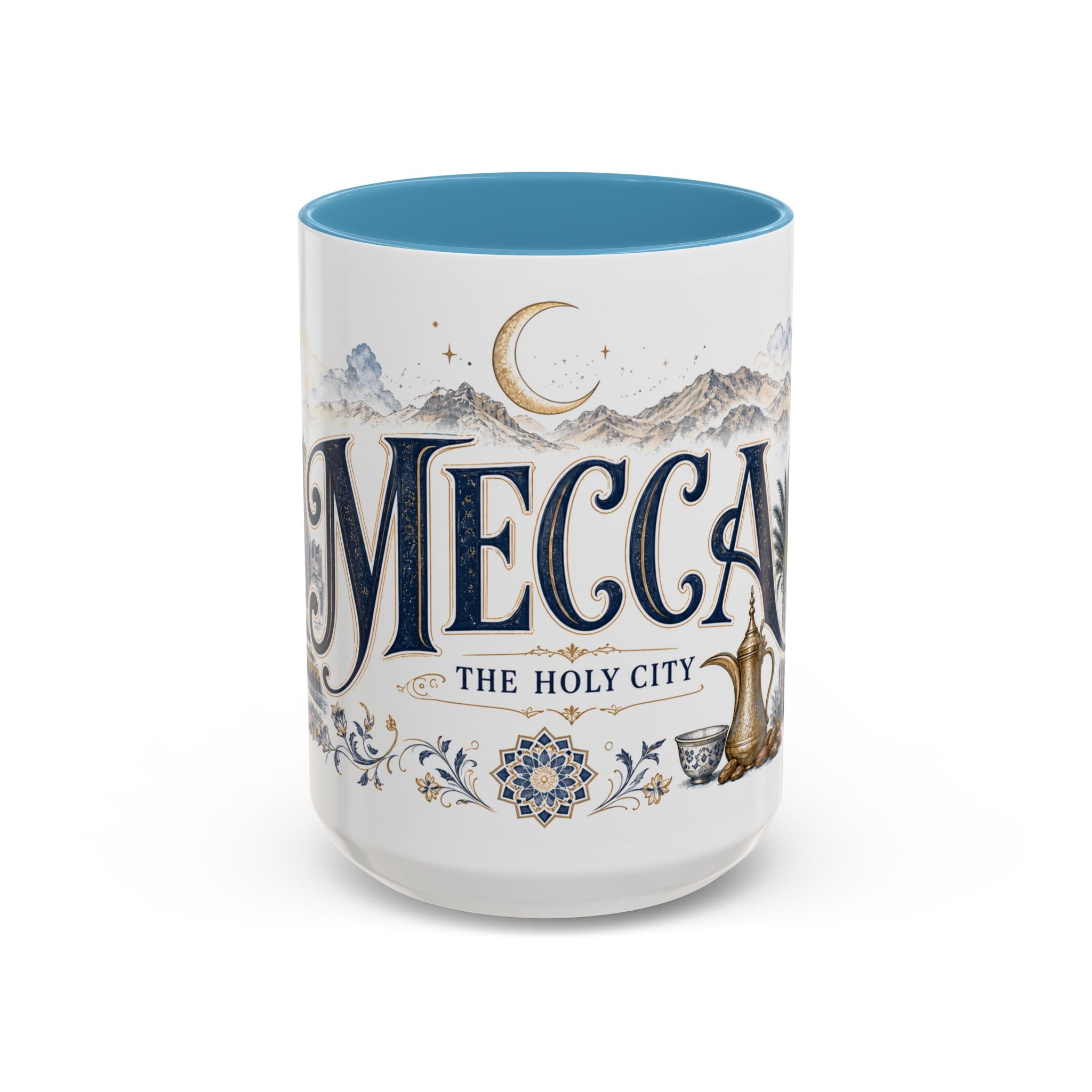 Mecca Coffee Mug | Saudi Arabia Travel Souvenir | Vintage Illustrated City Gift | 11 oz 15 oz Accent Mug