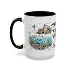Virgin Islands National Park Coffee Mug | Caribbean Beach Snorkeling Reef Gift | Accent Color Ceramic 11oz 15oz