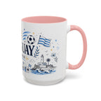 Uruguay Soccer Coffee Mug | World Cup Fan Gift | Accent Color Ceramic 11oz 15oz Match Day Cup