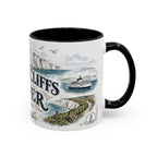 White Cliffs of Dover Mug, England Travel Souvenir, Bucket List Gift, Accent Ceramic Coffee Mug 11oz 15oz
