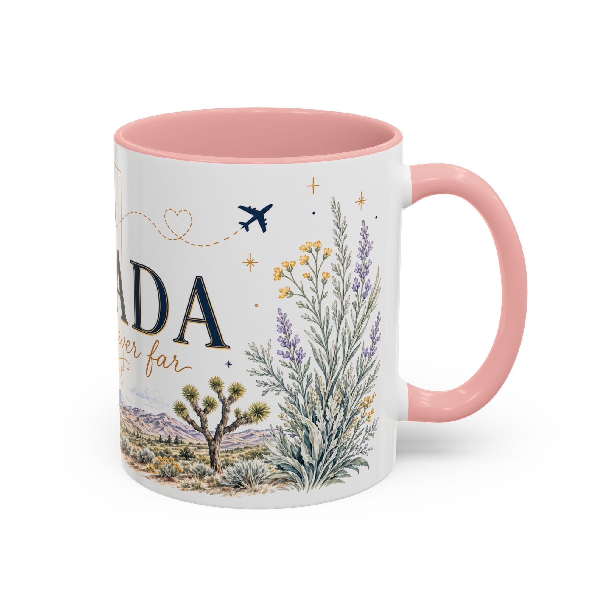 Nevada Home State Mug | Moving Away, Long Distance Friendship Gift | 11oz 15oz Accent Mug