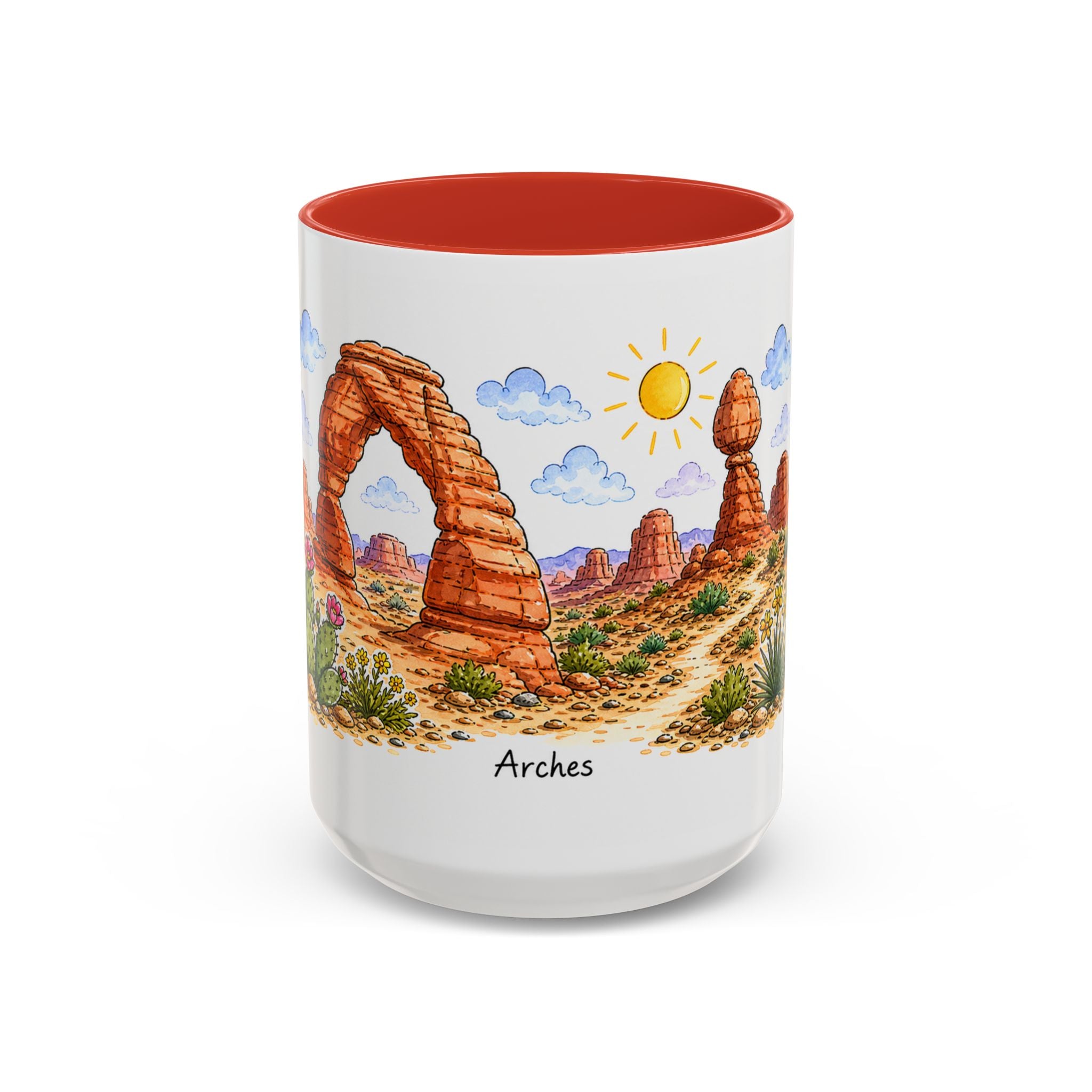 Arches National Park Mug | US Travel Souvenir Accent Coffee Mug | 11oz 15oz Ceramic Cup