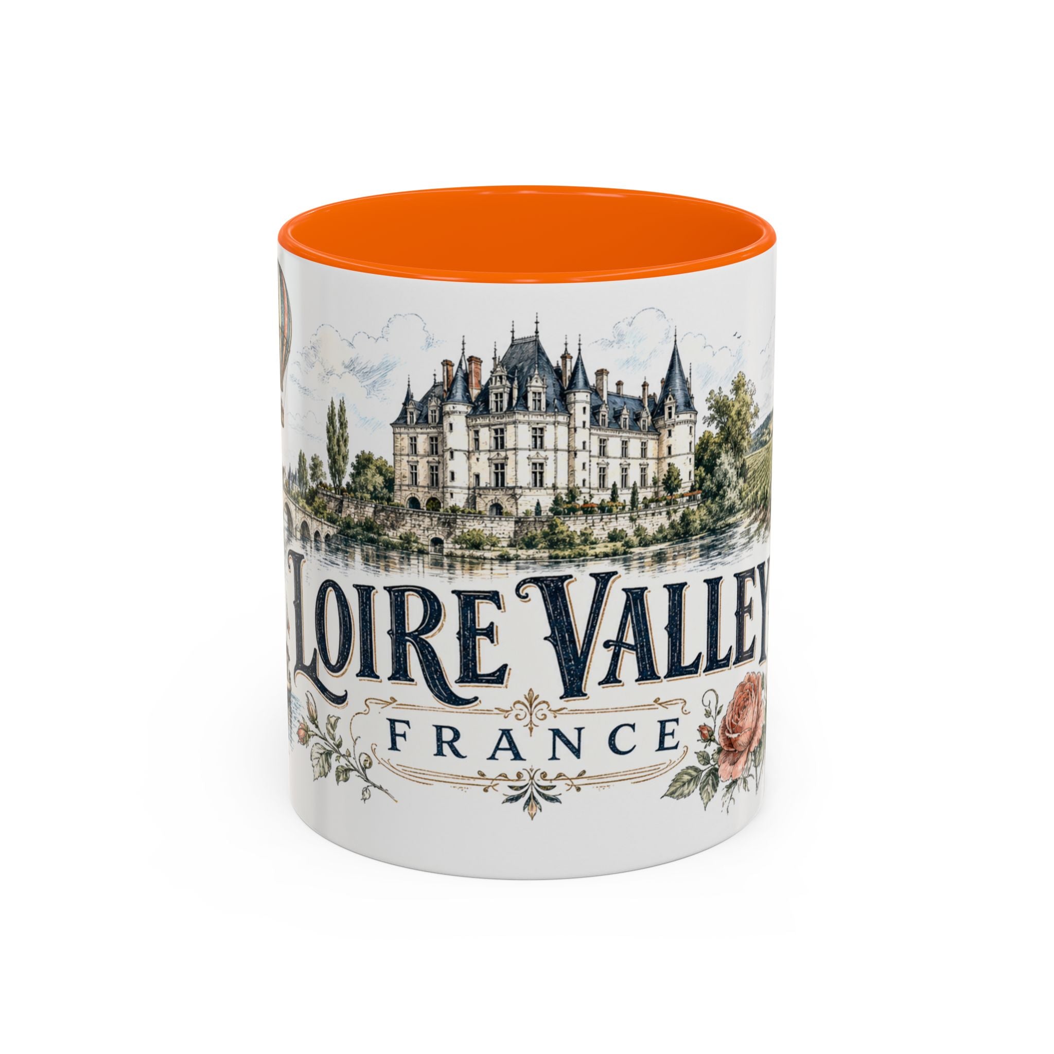 Loire Valley Mug, France Travel Souvenir, Bucket List Gift, Accent Ceramic Coffee Mug 11oz 15oz