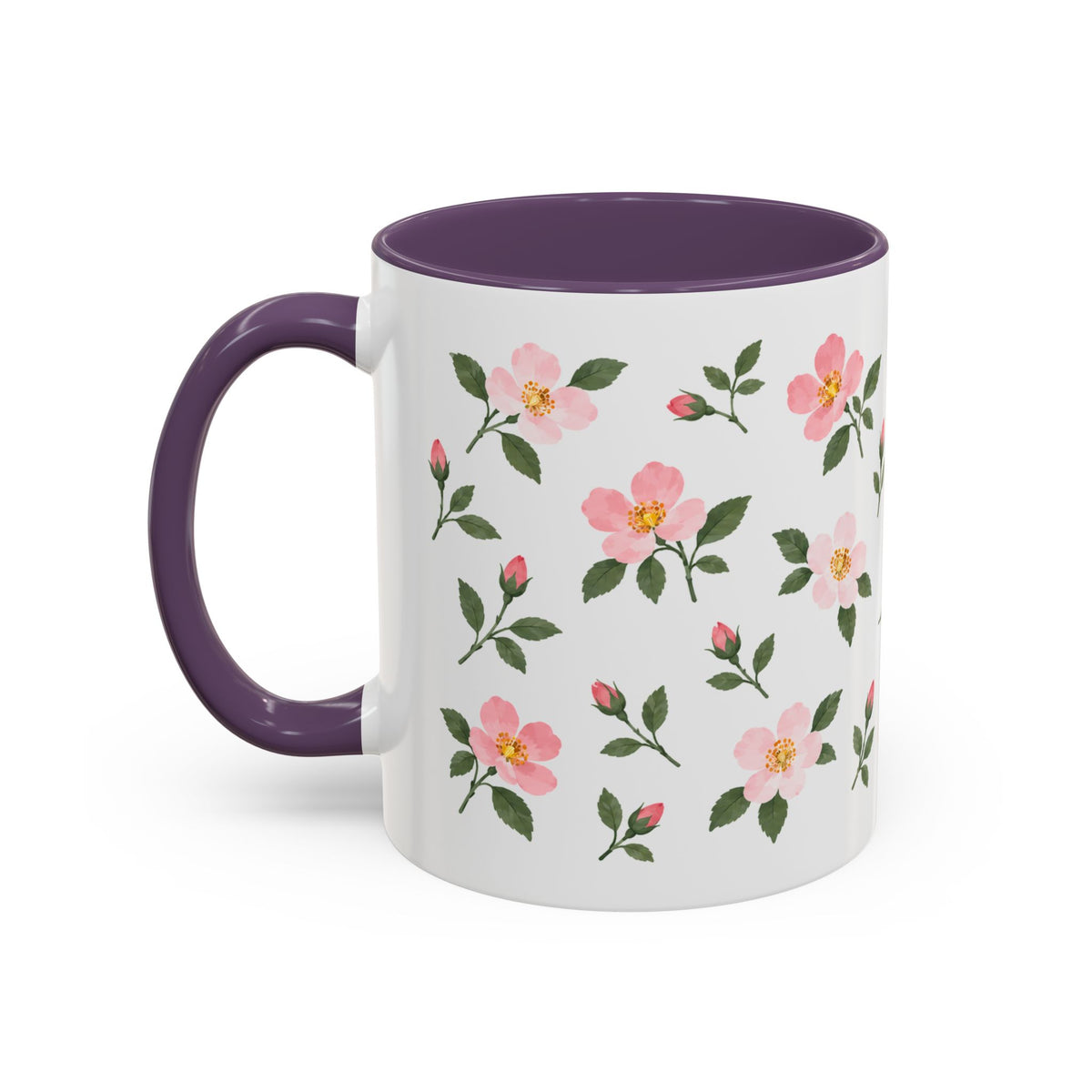 Iowa Wild Rose Mug, State Flower Floral Coffee Cup, 11oz Botanical Gift