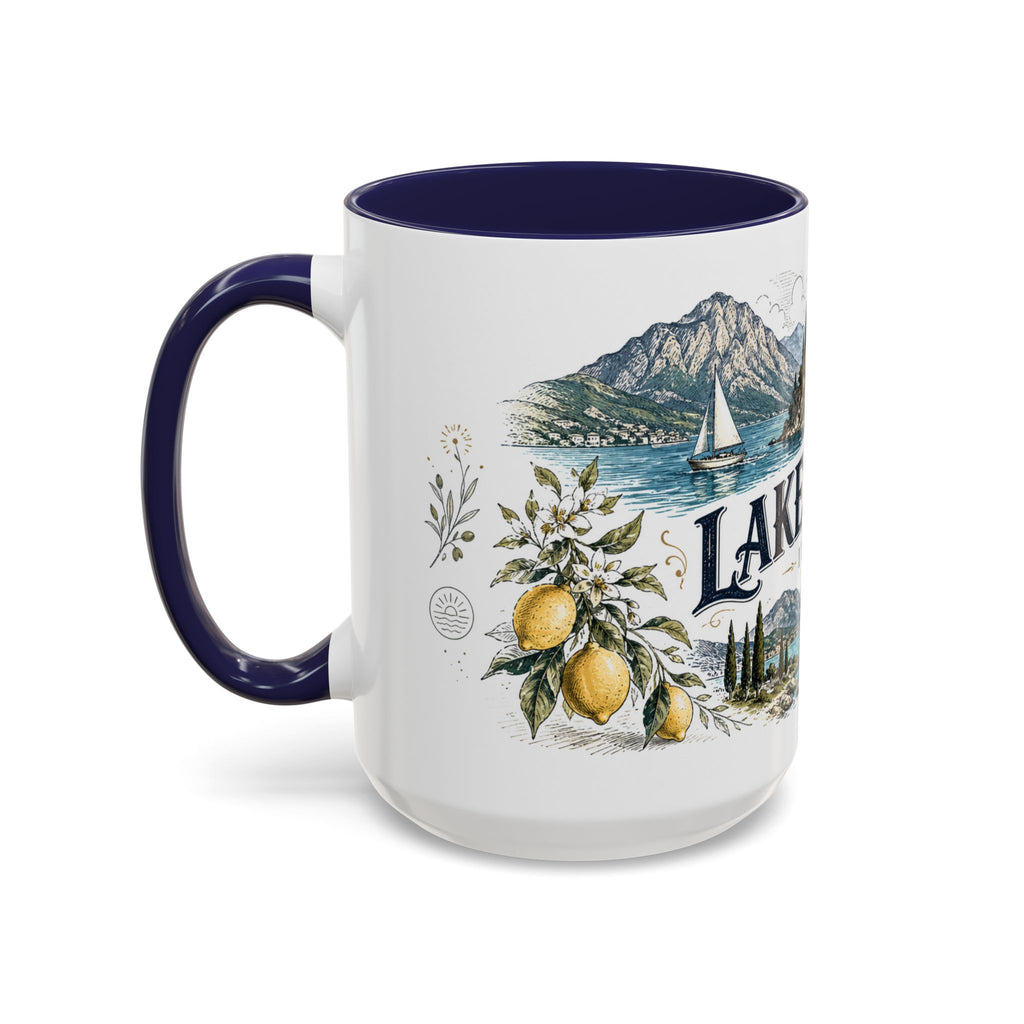 Lake Garda Mug, Italy Travel Souvenir, Bucket List Gift, Accent Ceramic Coffee Mug 11oz 15oz