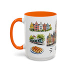 Lille Illustrated Travel Mug | City Souvenir Accent Coffee Mug | 11oz 15oz Ceramic Cup