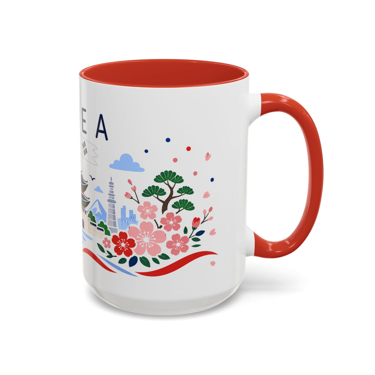 South Korea Coffee Mug | Travel Souvenir Accent Mug | Country Gift Ceramic Cup 11oz 15oz
