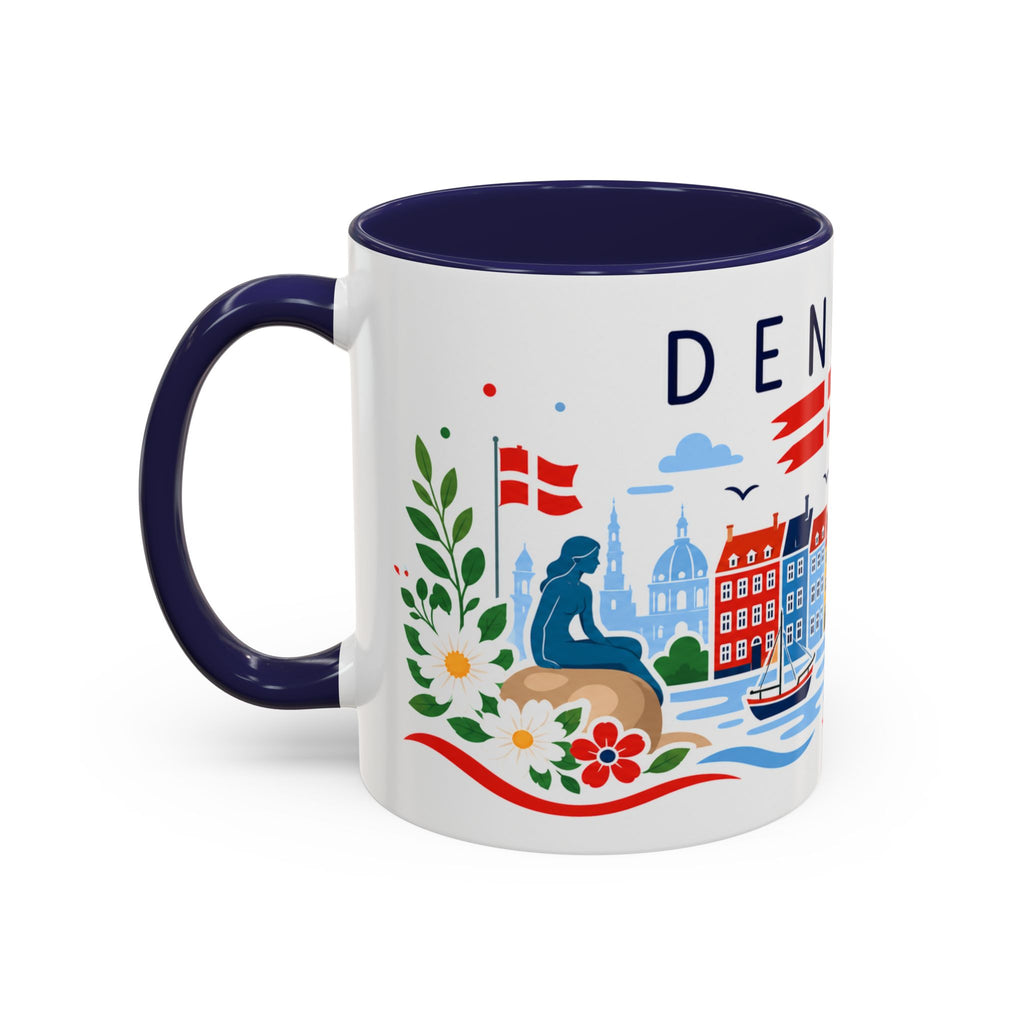 Denmark Coffee Mug | Travel Souvenir Accent Mug | Country Gift Ceramic Cup 11oz 15oz