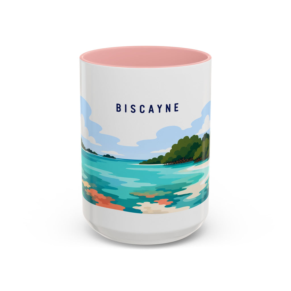 Biscayne National Park Coffee Mug | Solid Color Block Park Souvenir | 11oz 15oz Accent Mug