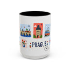 Prague Coffee Mug | Postage Stamp Collage Mug | Travel Souvenir Accent Cup 11oz 15oz