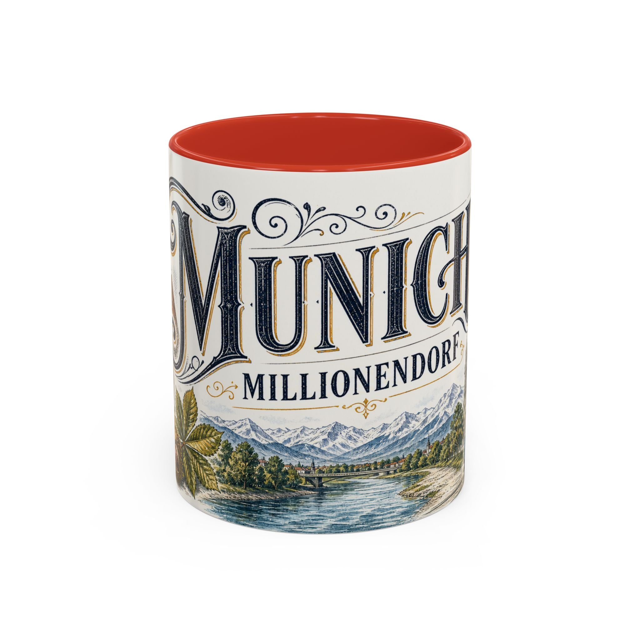 Munich Coffee Mug | Germany Travel Souvenir | Vintage Illustrated City Gift | 11 oz 15 oz Accent Mug