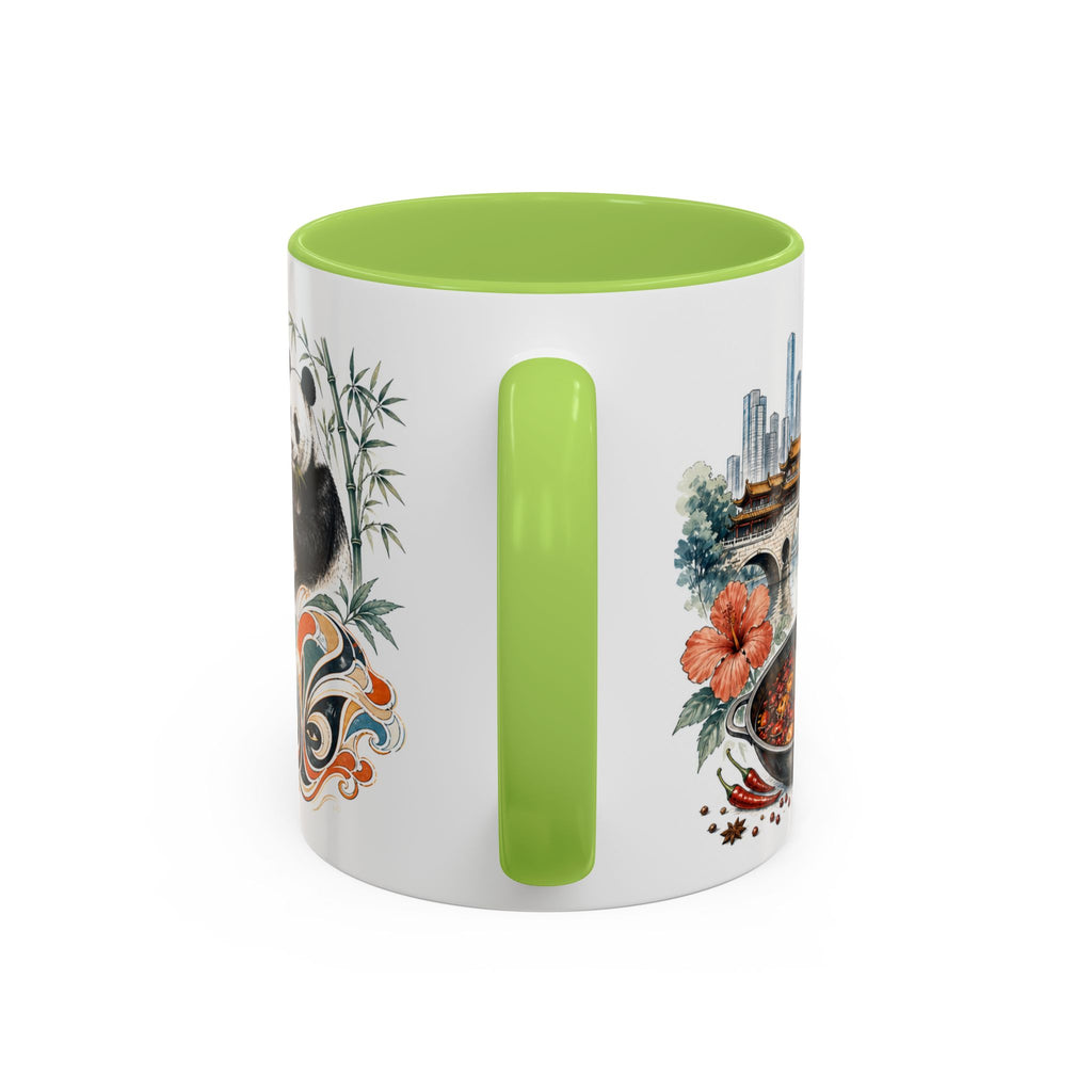Chengdu Coffee Mug | China Travel Souvenir | Vintage Illustrated City Gift | 11 oz 15 oz Accent Mug