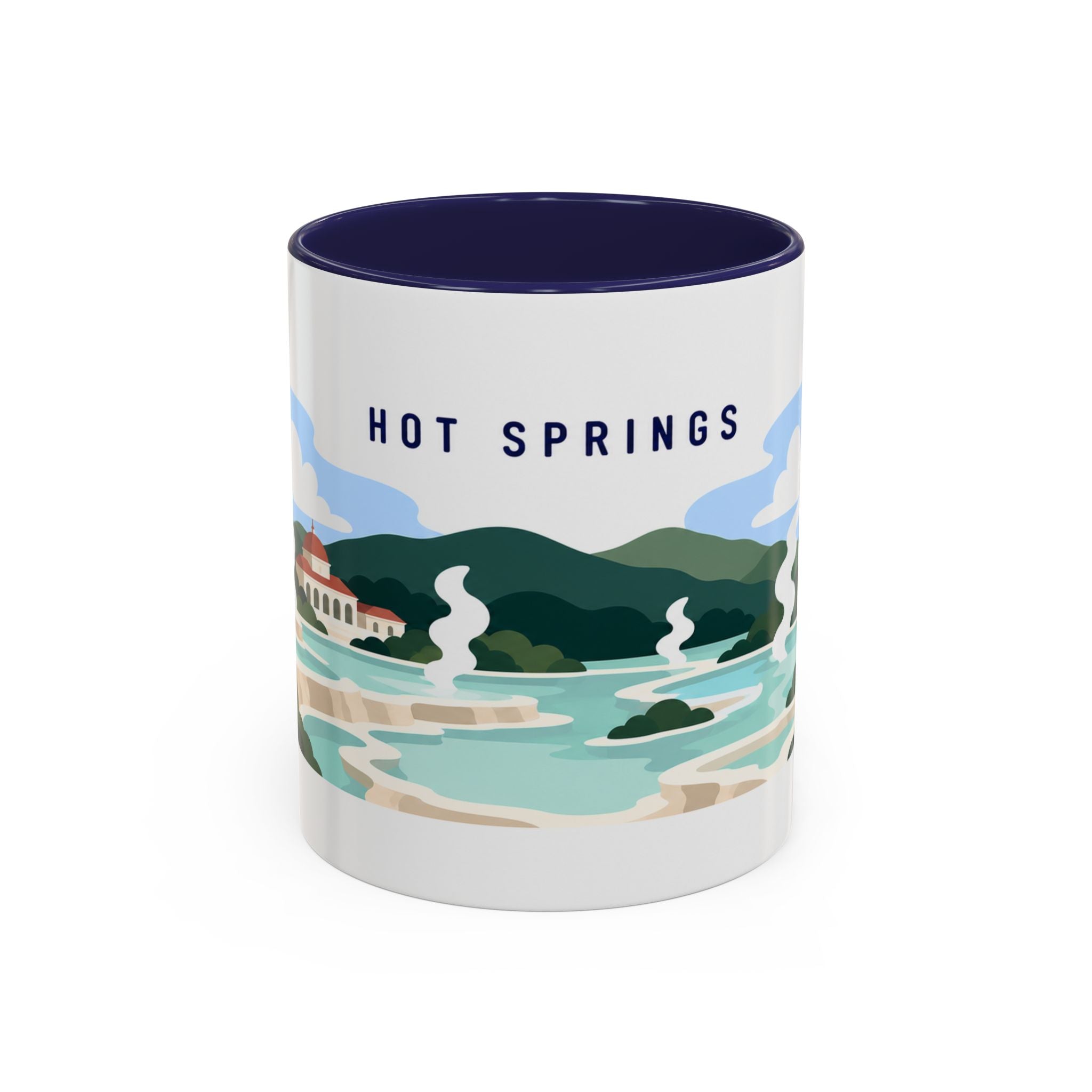 Hot Springs National Park Coffee Mug | Solid Color Block Park Souvenir | 11oz 15oz Accent Mug