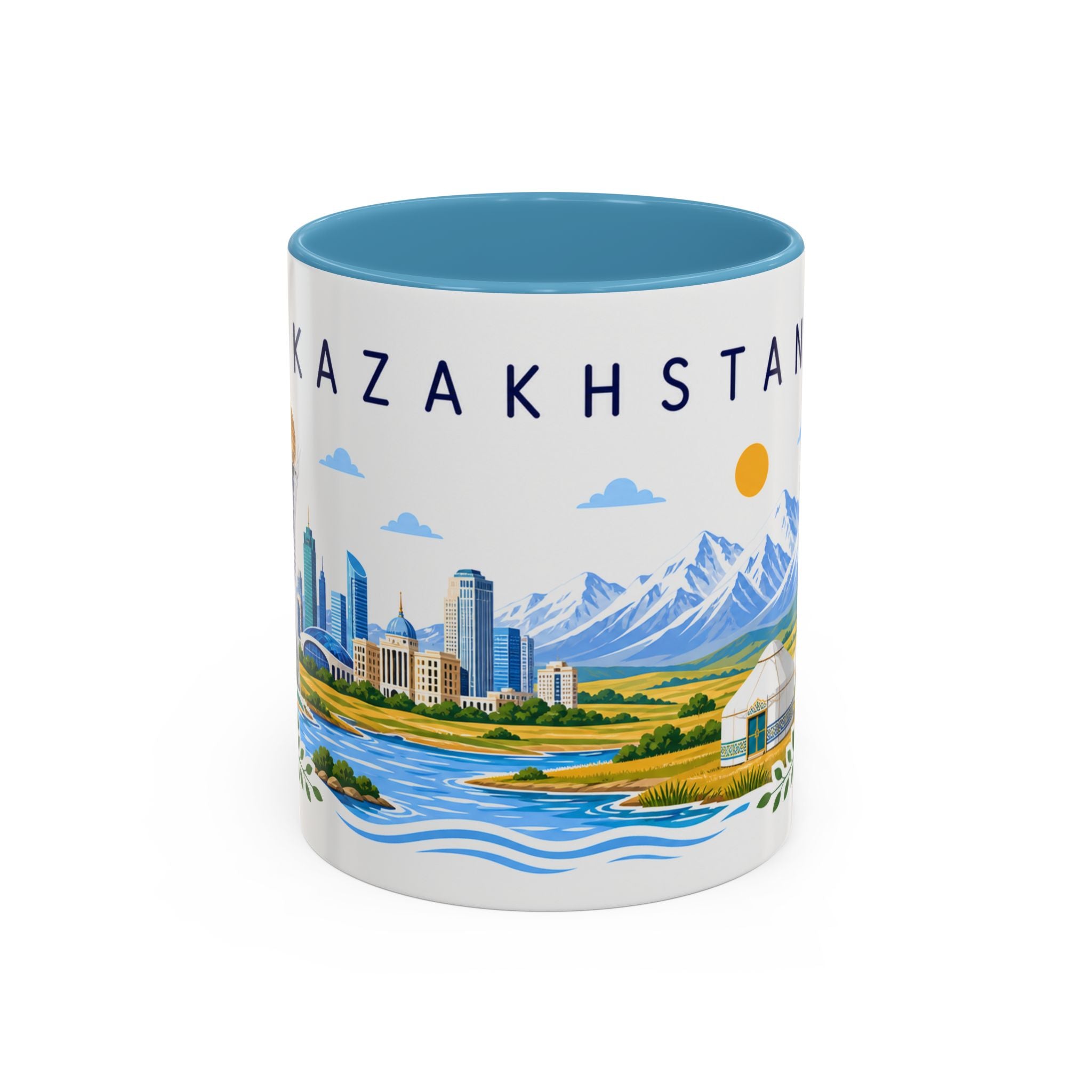 Kazakhstan Coffee Mug | Travel Souvenir Accent Mug | Place Gift Ceramic Cup 11oz 15oz