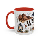 Wadi Rum Coffee Mug | Travel Destination Souvenir Gift | Accent Color Ceramic 11oz 15oz