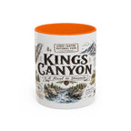 Kings Canyon National Park Coffee Mug | California Sierra Nevada Sequoia Gift | Accent Color Ceramic 11oz 15oz