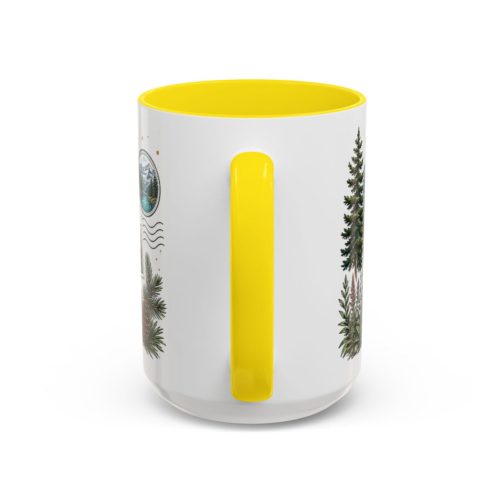 Banff Lake Louise Coffee Mug | Travel Destination Souvenir Gift | Accent Color Ceramic 11oz 15oz