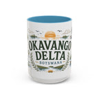 Okavango Delta Coffee Mug | Travel Destination Souvenir Gift | Accent Color Ceramic 11oz 15oz