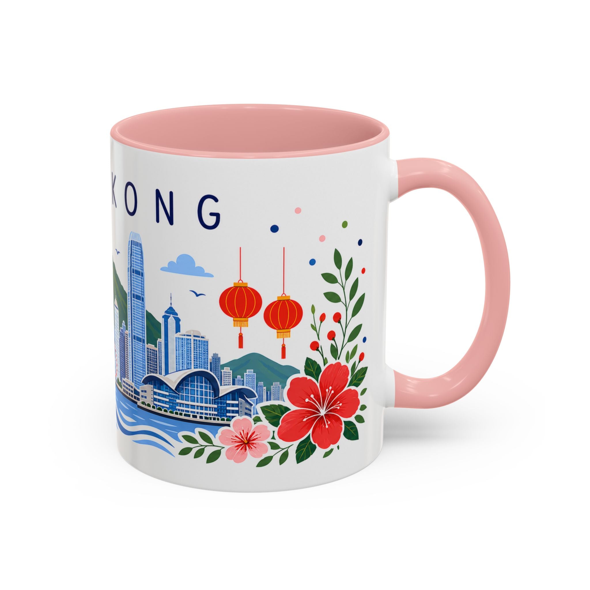 Hong Kong Coffee Mug | Travel Souvenir Accent Mug | Place Gift Ceramic Cup 11oz 15oz