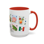 Cancun Coffee Mug | Postage Stamp Collage Mug | Travel Souvenir Accent Cup 11oz 15oz