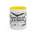 American Samoa National Park Coffee Mug | Pacific Island Rainforest Reef Gift | Accent Color Ceramic 11oz 15oz